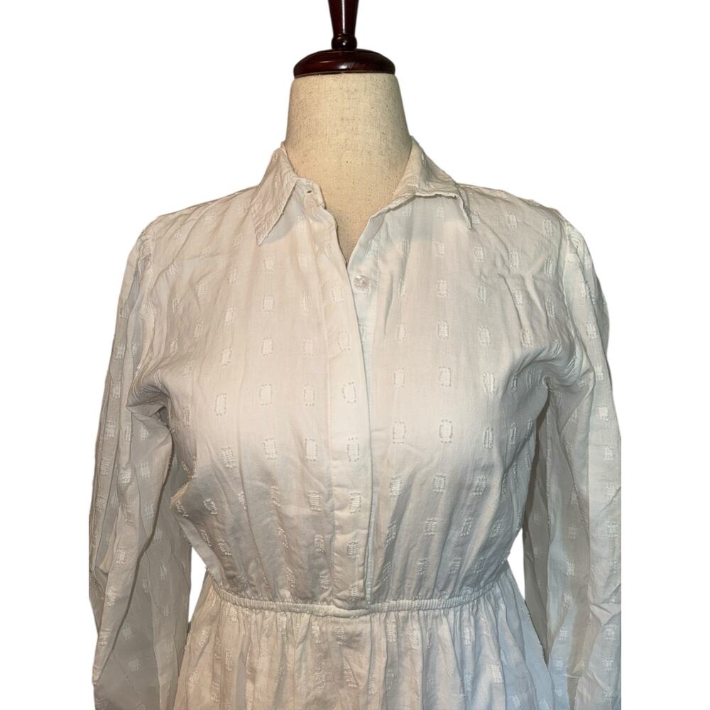 Sim & Sam long sleeve white eyelet dress size M - Picture 6 of 8